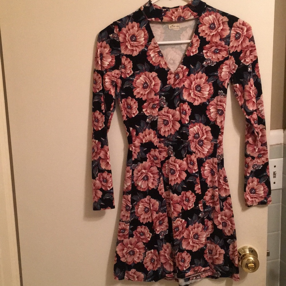 Long Sleeve Floral Print Dress